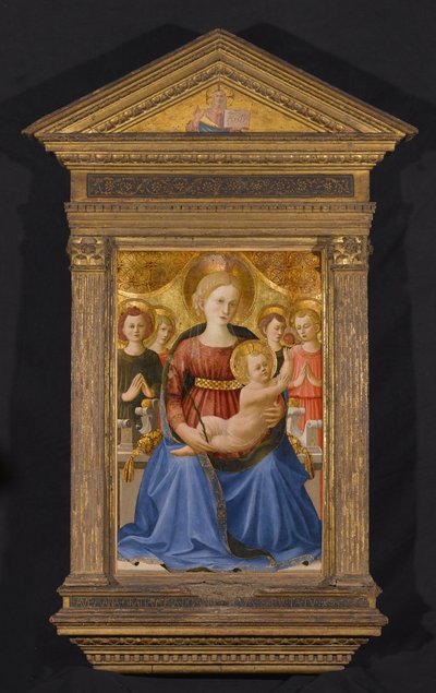 Vergine e Bambino con quattro angeli e il Redentore da Zanobi di Benedetto Strozzi